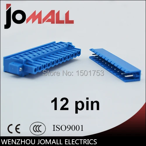 

5.08mm Pitch 12 pin 12 way high quality blue color Terminal Block Plug Connector