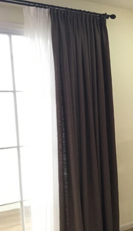 Лен просто сплошной цвет современные шторы для гостиной rideaux ле салон шторы для спальни cortinas гостиная шторы для гостиных шторы для спальни ткань для штор занавески в гостиную - Цвет: dark coffee
