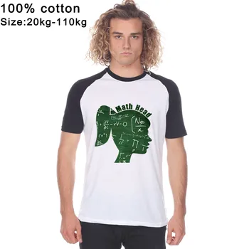 

2019 New Summer Math Head White Men T Shirts Color diversified couple T-shirts Men Green Half short sleeve T-Shirts Man