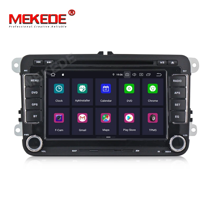 Top MEKEDE Android 9.0 4+64G  IPS DSP car dvd player for golf 4 golf 5 6 SEAT touran passat B6  caddy transporter t5 polo tiguan 2