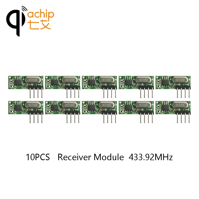 

10pcs 433.92MHz rf Receiver superheterodyne UHF ASK remote control Module Kit DIY low power For Arduino/ARM/MCU