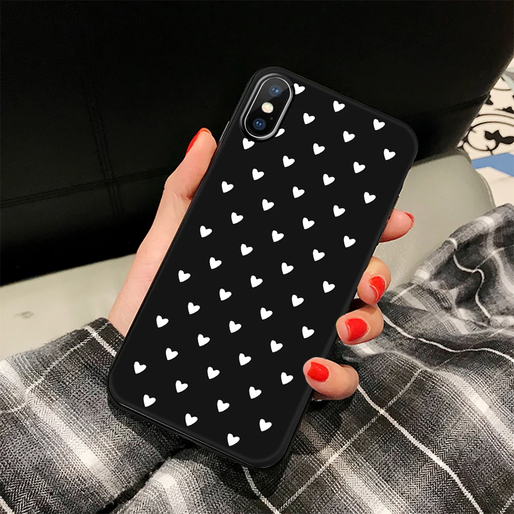Animal Love Heart Soft TPU Silicone Cases for iPhone 5 S SE X Phone Case For iPhone 6s 6 7 8 Plus XS Max XR Coque Frosted Fundas