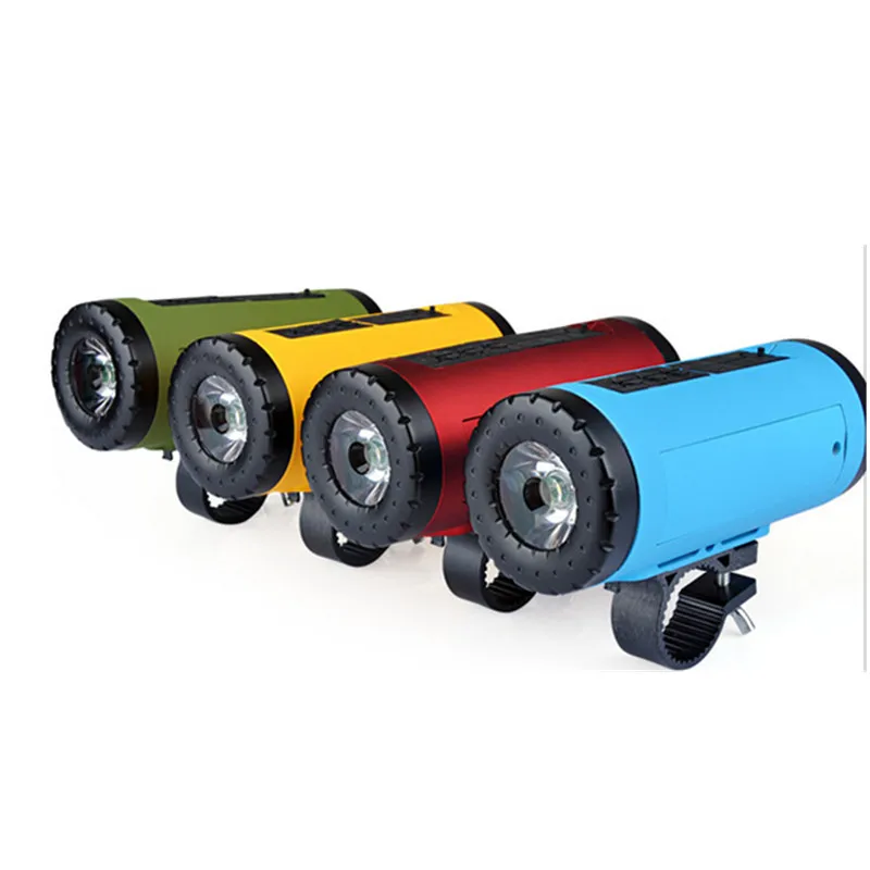 

Outdoor Bluetooth Speaker Waterproof 4400mAh Power Bank Bicycle Portable Bass Subwoofer Speaker LED light+Bike Mount