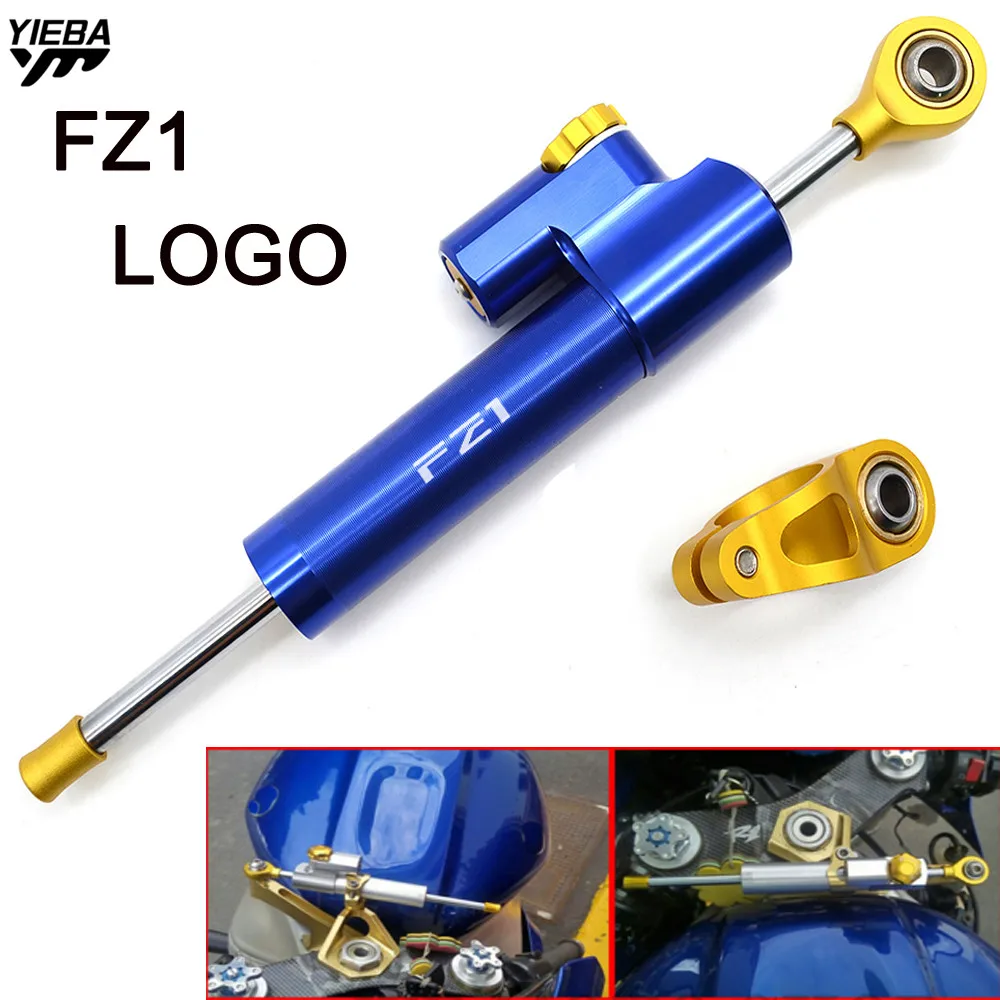For YAMAHA FZ1 FZ 1 FZ-1 FZ1 FAZER With FZ1 LOGO Universal CNC Aluminum Motorcycle Damper Steering Stabilize Safety Control