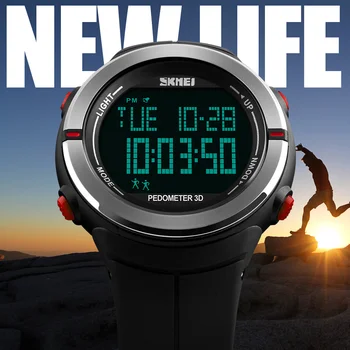 

SKMEI Fashion Sports Watches Men Clock Pedometer Calorie Waterproof LED Digital Watch Outdoor Military Watch Relogio Masculino