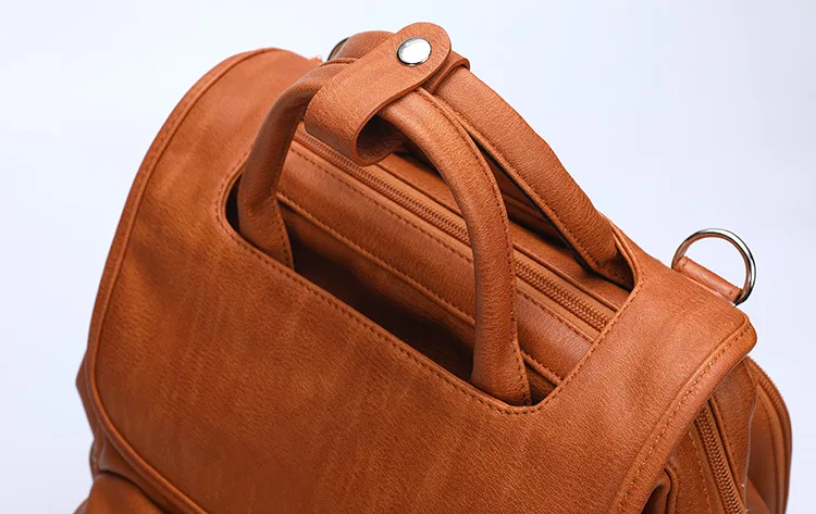 Модная сумка для подгузников из искусственной кожи для мам, термоизоляционный рюкзак для путешествий, сумка для пеленания, сумка для детских колясок, OEM, высокое качество
