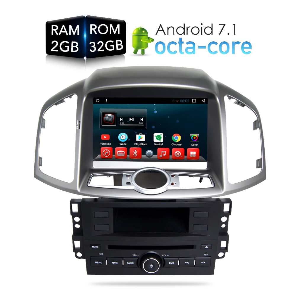 Android 7.1 Автомобильный DVD стерео плеер GPS навигации мультимедиа для Chevrolet Epica/Captiva 2012