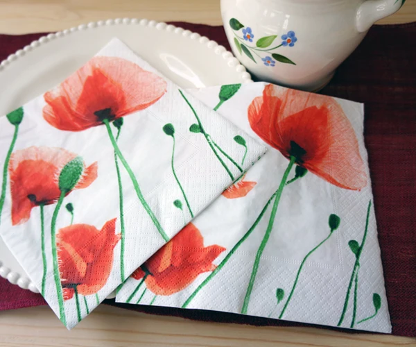2 x Decoupage Paper Napkins Serviettes Paper + Design 33*33 cm 3 ply