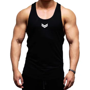 

training Sleeveless tank tops Men Running Vest Summer Cotton Breathable Mens Tank Top Gym Workout Fitness Sport Shirt