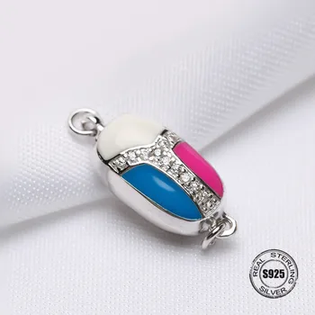 

S925 Sterling Silver Connectors Necklaces & Bracelets Clasps CZ Jewelry Making Jewelry Findings