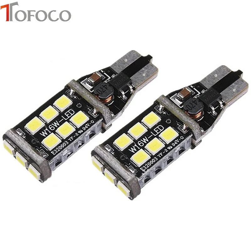 2 Pcs Car Styling 7.5W T15 Car LED W16W ErrorFree Fog Lights Car Leds