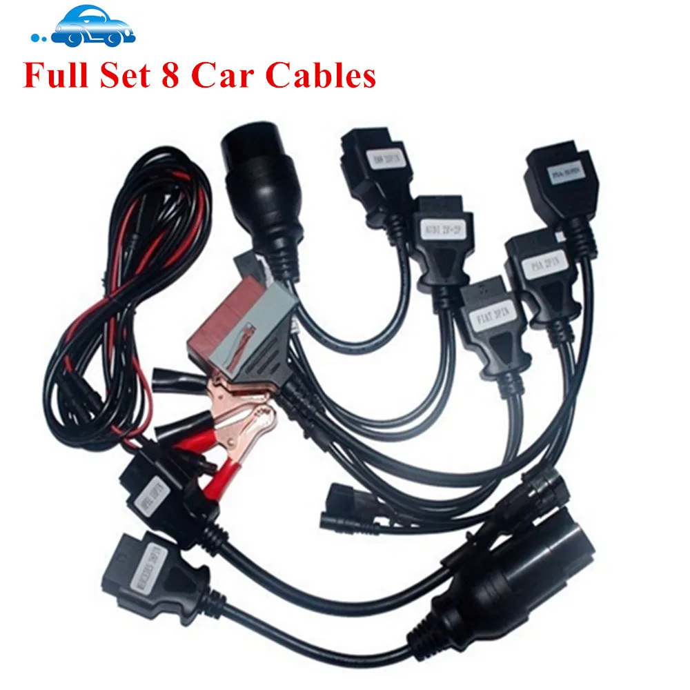 5pcs/Lot OBD OBD2 BBDII Car Cables diagnostic tool 8Pcs Full Set Adapters for delphis vd ds150e cdp tcs pro Cable | Автомобили и