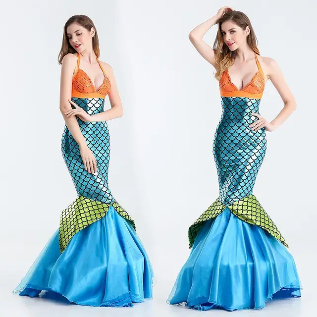 halloween costumes for women plus size adult cosplay princess skirt fancy dress animal mermaid tail costume