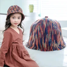 Цветная полосатая детская шапочка для бассейна, крутая основа, Осень-зима, новая Толстая Рыбацкая шапка, корейская детская шапка