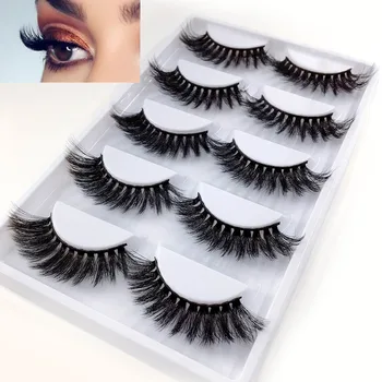 

3D Handmade Cotton Thread Soft Mink False Eyelashes Cross Natural Long Sexy Fake Eyelashes Fashion Smoke Makeup Eye Lashes-008
