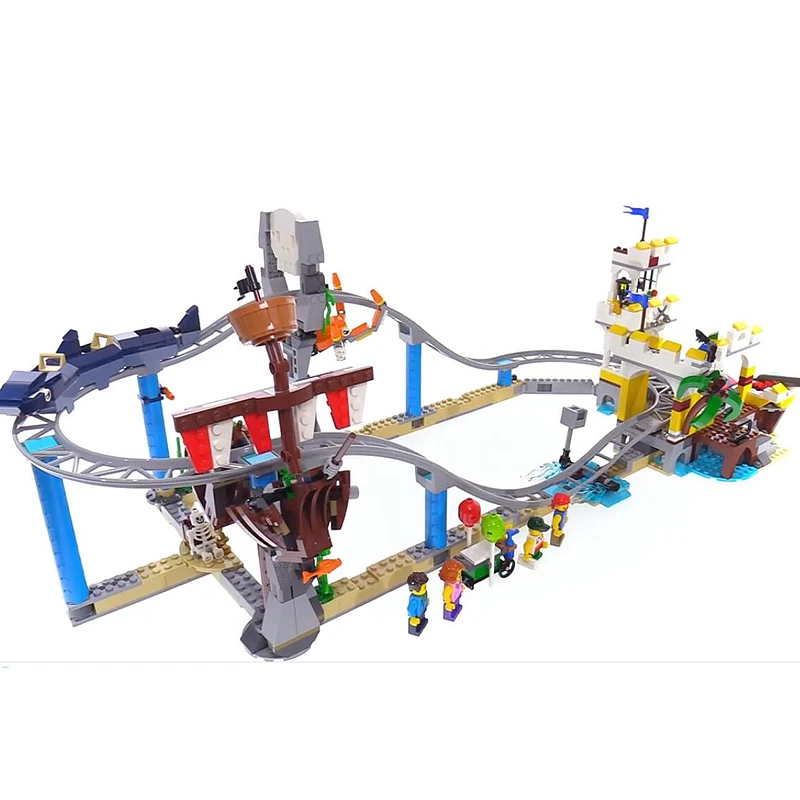 

New Creators Builerds Set Pirate Roller Coaster 3 in 1 Compatible Legoing Creator 31084 Building Educational Toys Model Boy Gift