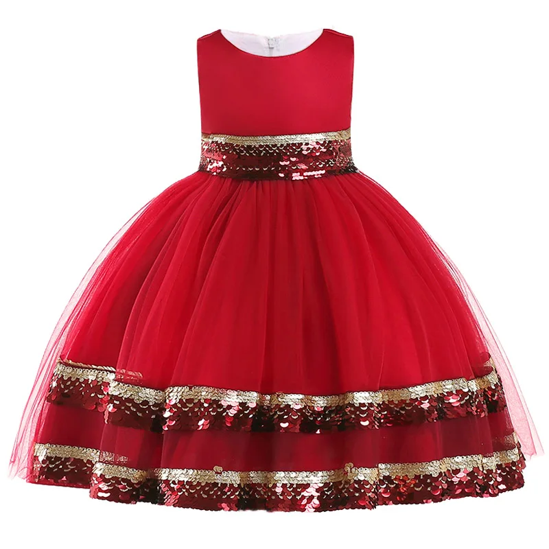 Вечерние платья для маленьких девочек; детское платье принцессы для девочек; платье-пачка без рукавов с блестками; vestidos; платье с цветочным узором для маленьких девочек - Цвет: Photo Color