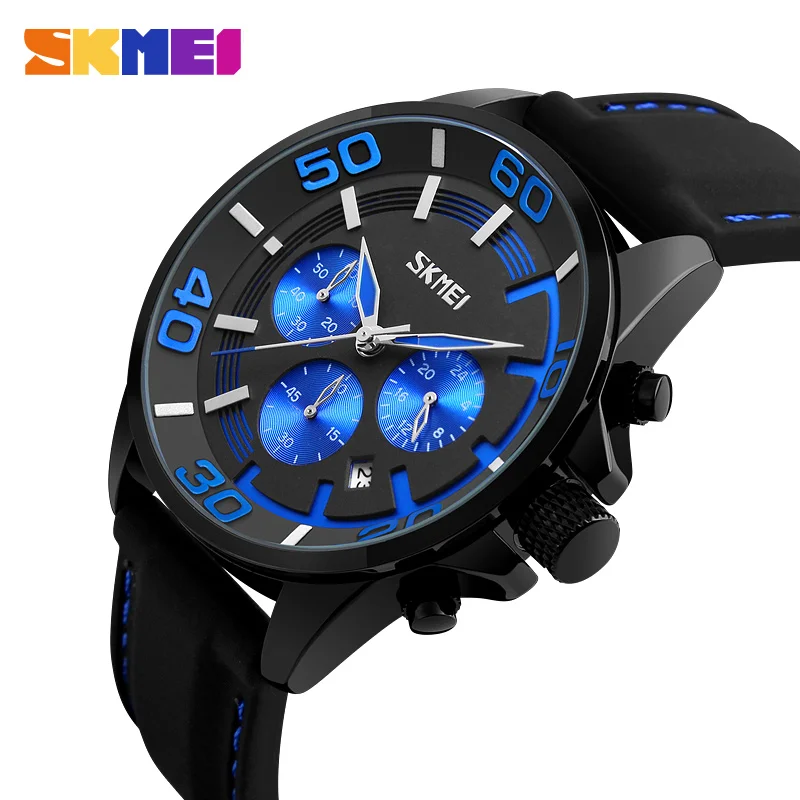 

SKMEI Men Quartz Watches Water Resistant Casual Sport Watch Luxury Brand Fashion Stopwatch Wristwatches Relogio Masculino 9154