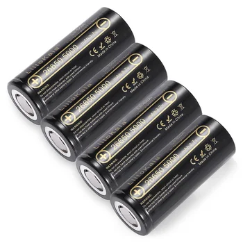 

4pcs HK LiitoKala Lii-50A 3.7V 26650 5000mah High Capacity 26650-50A Li-ion Rechargeable Battery for led Flashlight