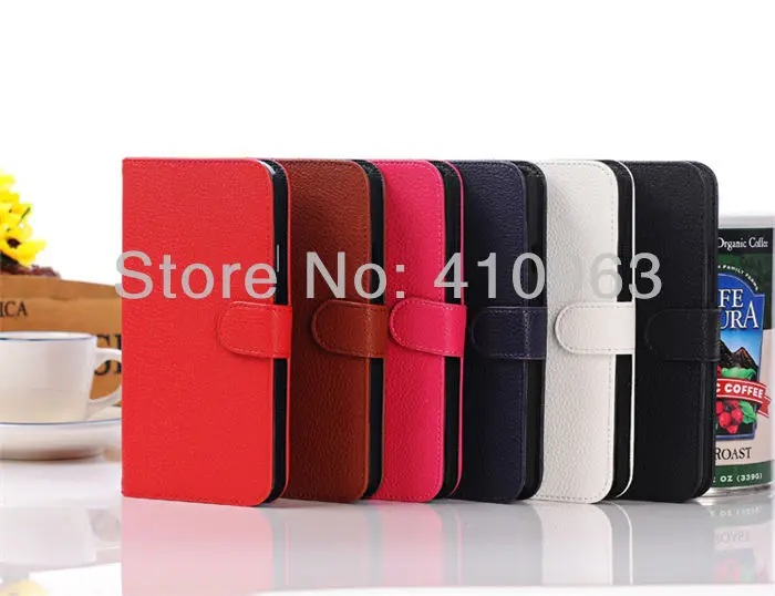 1pieces/lot Free shipping leather wallet phone case with Litchi grain for Samsung Galaxy Mega 5.8 i9150 i9152 |