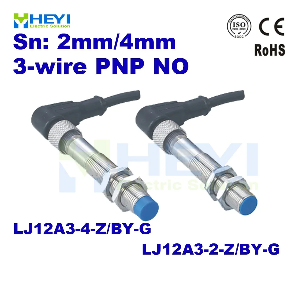 LJ12A3-2-Z/BY-G LJ12A3-4-Z/BY-G 6-36VDC 3-провод без PNP металлический M12 Индуктивный бесконтактный выключатель с воздушным Подключите кабель переменного тока