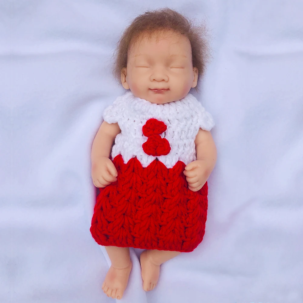 Настоящее прикосновение полный твердый кремний кукла реборн 10 дюймов bebes Reborn Baby dolls Bonecas для ванной милые реалистичные игрушки для девочек подарок на день рождения