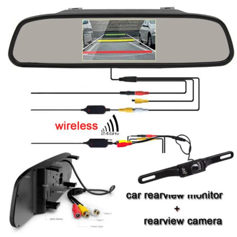 Cheapest promotion 2 4G Wireless Car Rear View Back up font b Camera b font 4