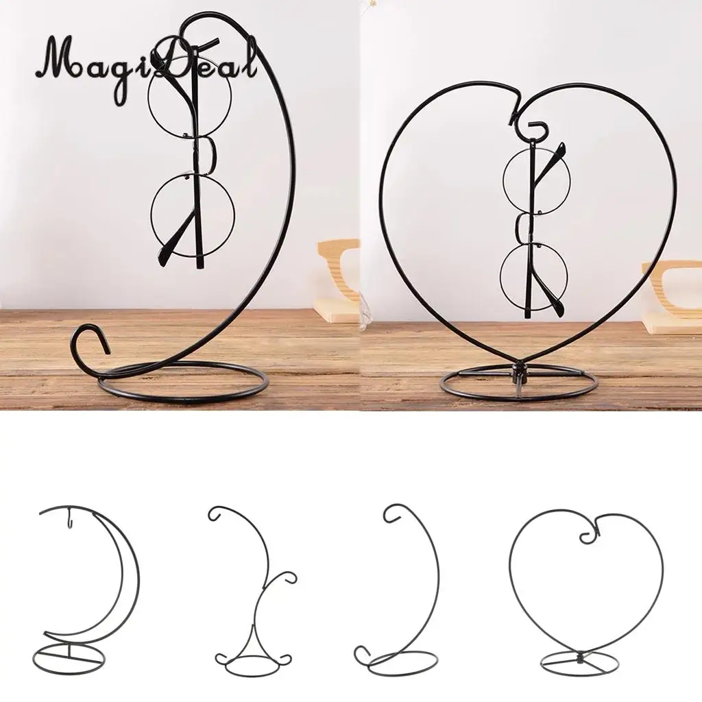 Exquisite Black Eyeglass Holder Stand Glasses Display Rack Hanging Bracket Home Decor Anti-Scratch