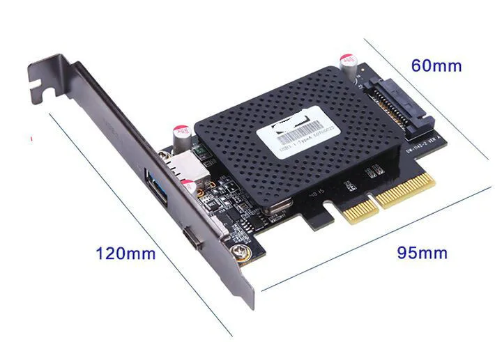 Настольный адаптер PCI e 4x с 10 портами USB 3 1 Type C + для быстрой смены карты PCIe на