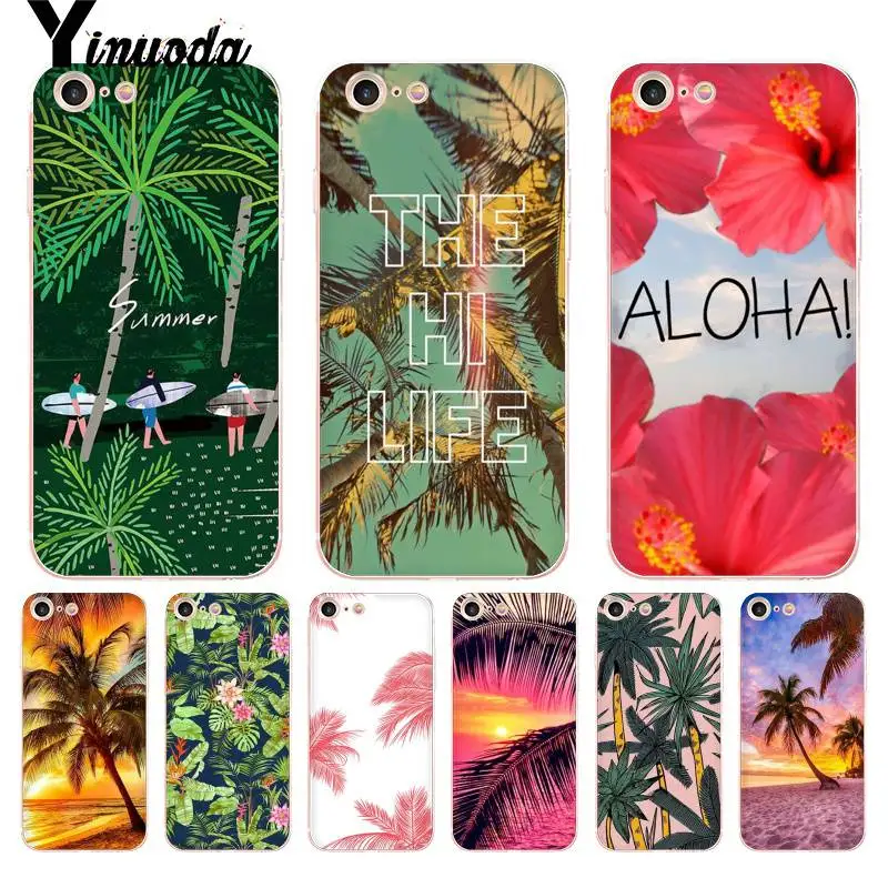Yinuoda для iphone 7 6 х Чехол В Гавайском стиле, с изображением пальм Высокое качество высокого класса чехол для iphone 8 7 6 6 S Plus X 10 5 5S SE 5C XS XR