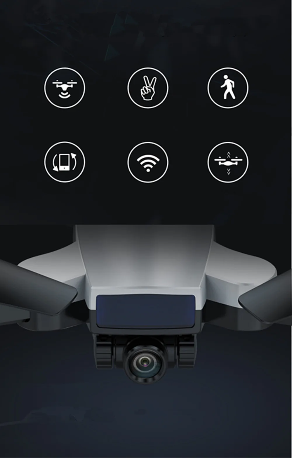 Оптическая 720 P wifi FPV камера Складная 2,4G RC Дрон жеста селфи Квадрокоптеры авто возврат высоты удержание RC вертолеты
