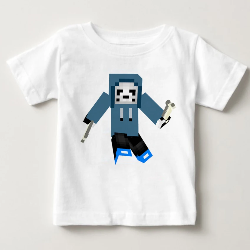 Undertale Sans and Papyrus/Детская Хлопковая футболка для маленьких мальчиков и девочек, коллекция года детская футболка с круглым вырезом для малышей Tshir NN