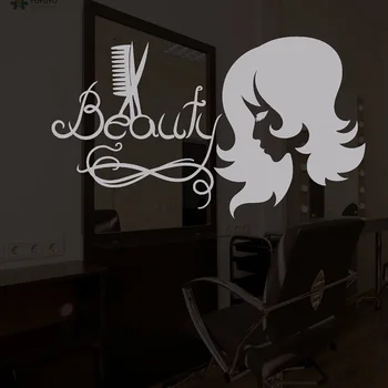 Preise YOYOYU Vinyl Wand Aufkleber Schönheit Haar Salon Kamm Schere Kleine Objekte Innen Tür Art Home Dekoration Aufkleber FD436