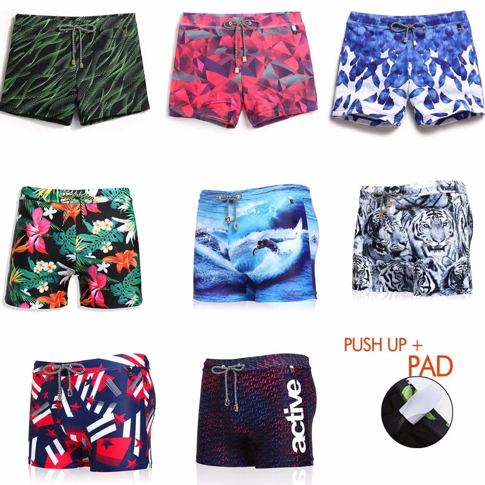 Buy Men Swimming Trunks Include PAD Swimwear Swimming