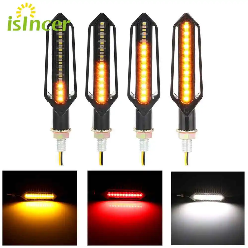 

4 Pieces Mini Motorcycle Turn Signal Light Indicator LED Blinker Sliver/Black Moto Turn Signals Amber Flashing Lamp DC 12V