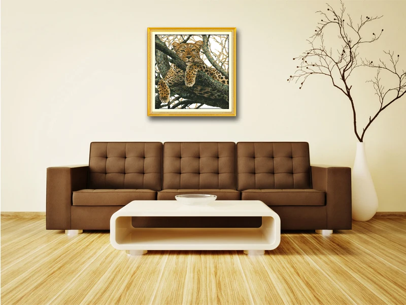 Гепард Тигр леопардовые картины Счетный напечатанный на холсте DMC 14CT 11CT китайские наборы для вязания вышивка крестиком
