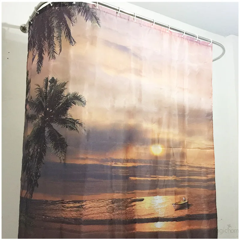 

Scenery Shower Curtains Bathroom Products Curtain For The Bathroom Waterproof 3d Shower Curtain Print 12 Hoods 180*180 Cm