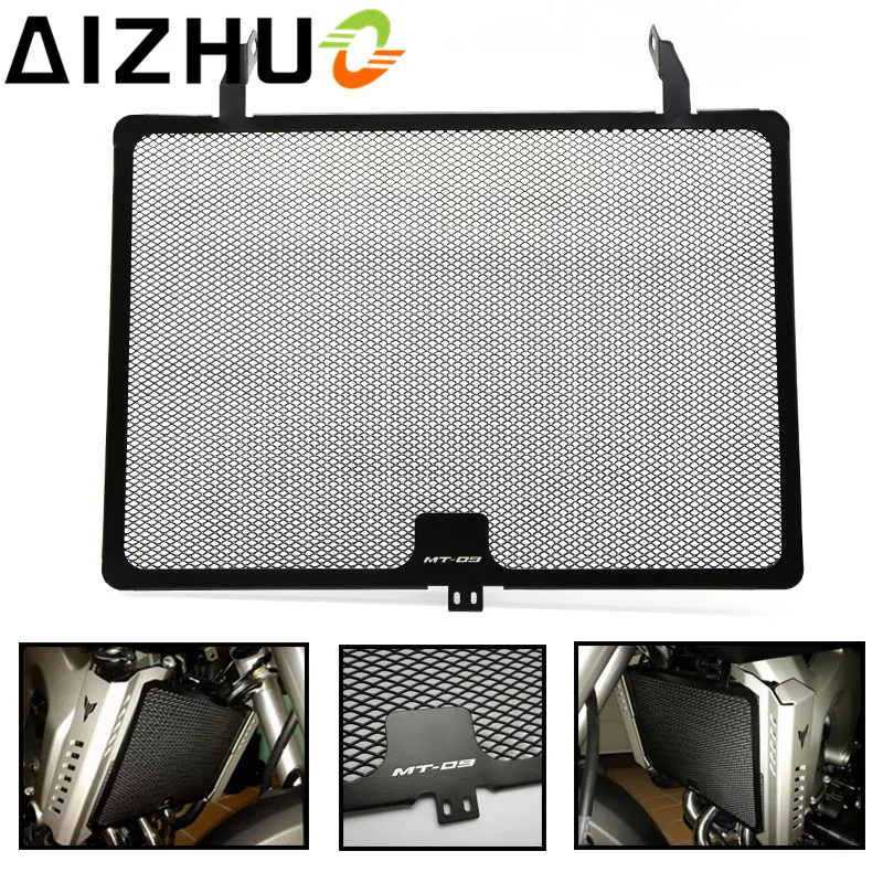 Motorcycle Radiator Grille Cover Motor Moto Accessory Stainless Steel Radiator Guard With MT-09 Logo For Yamaha MT-09 MT09 MT 09
