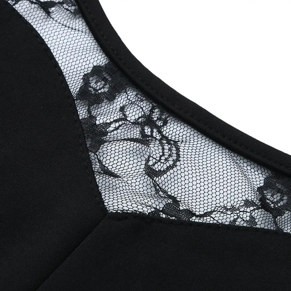 Новое нижнее белье, одежда для сна, прозрачный lenceria camisola de dormir feminino без рукавов с О-образным вырезом цельное платье на бретельках летнее кружевное платье