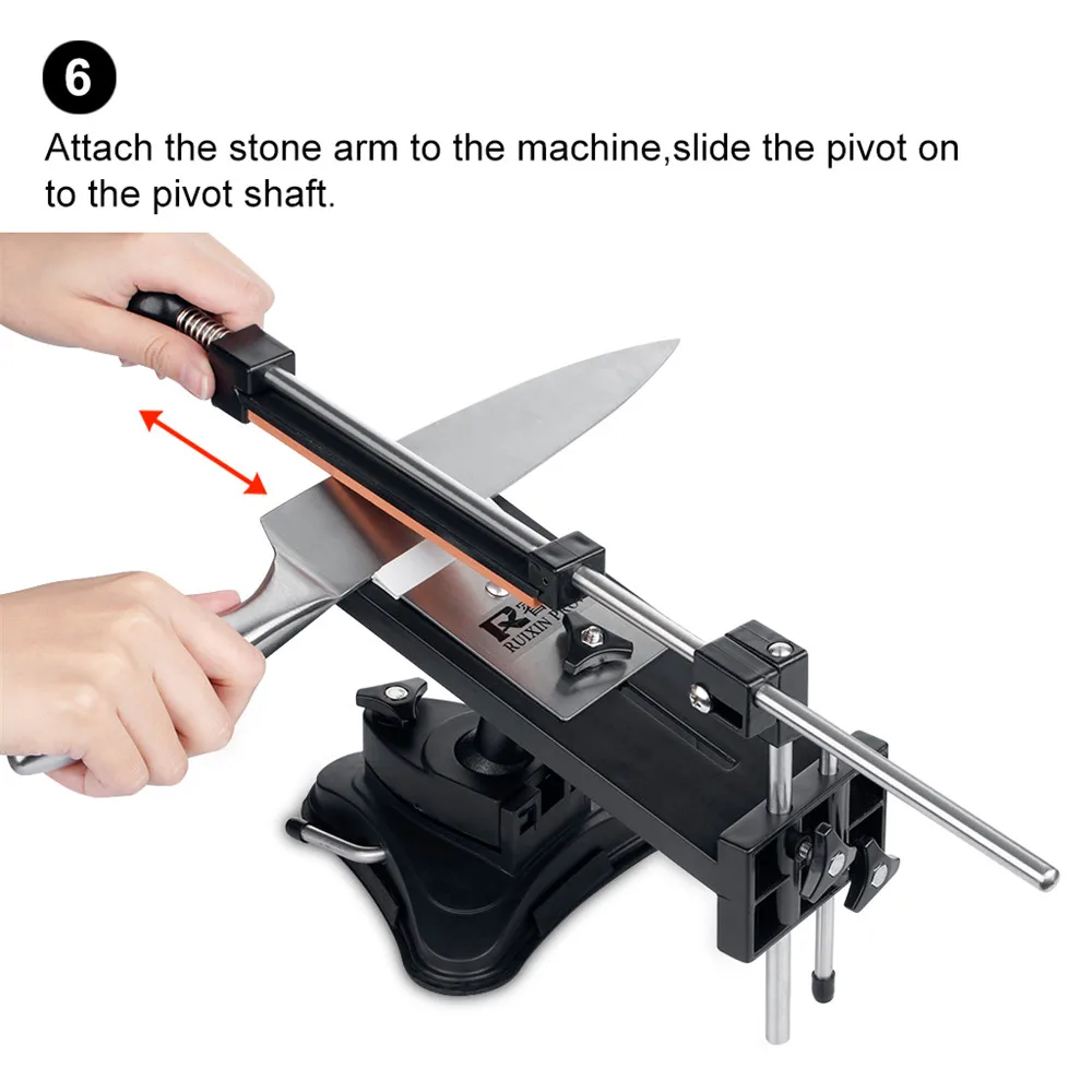 Ruixin Pro II Sharpener Update Chefs Professional Best Kitchen Sharpening Knife Sharpener System Fix-angle 4 whetstones Best Promotion 24
