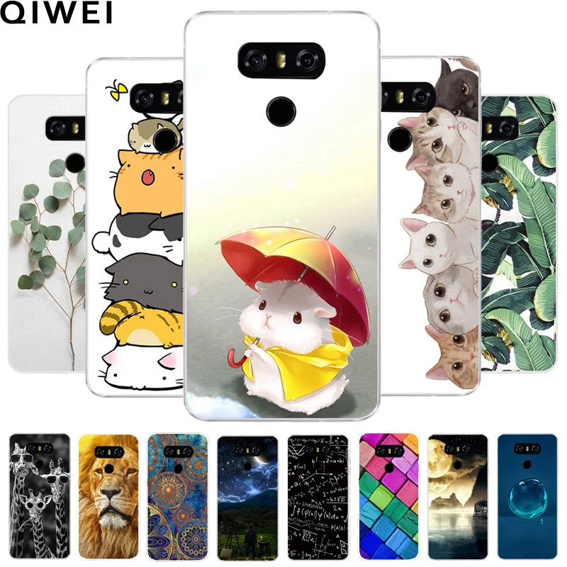 

For LG G6 Case Cover 5.7 Clear Printing Soft TPU Back Cover For LG6 LGG6 G 6 H870DS H870 Silicone Protecor Fundas Phone Cases