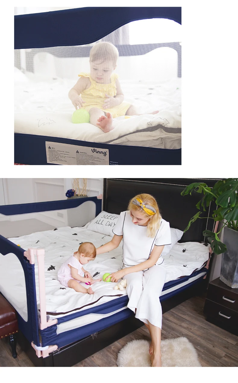 Cama de Bebê Cerca Criança Corrimão Cama 1.28-2.2m Anti-queda bb Guardrail Defletor Vertical Levantamento 22 Mamãe e Bebê