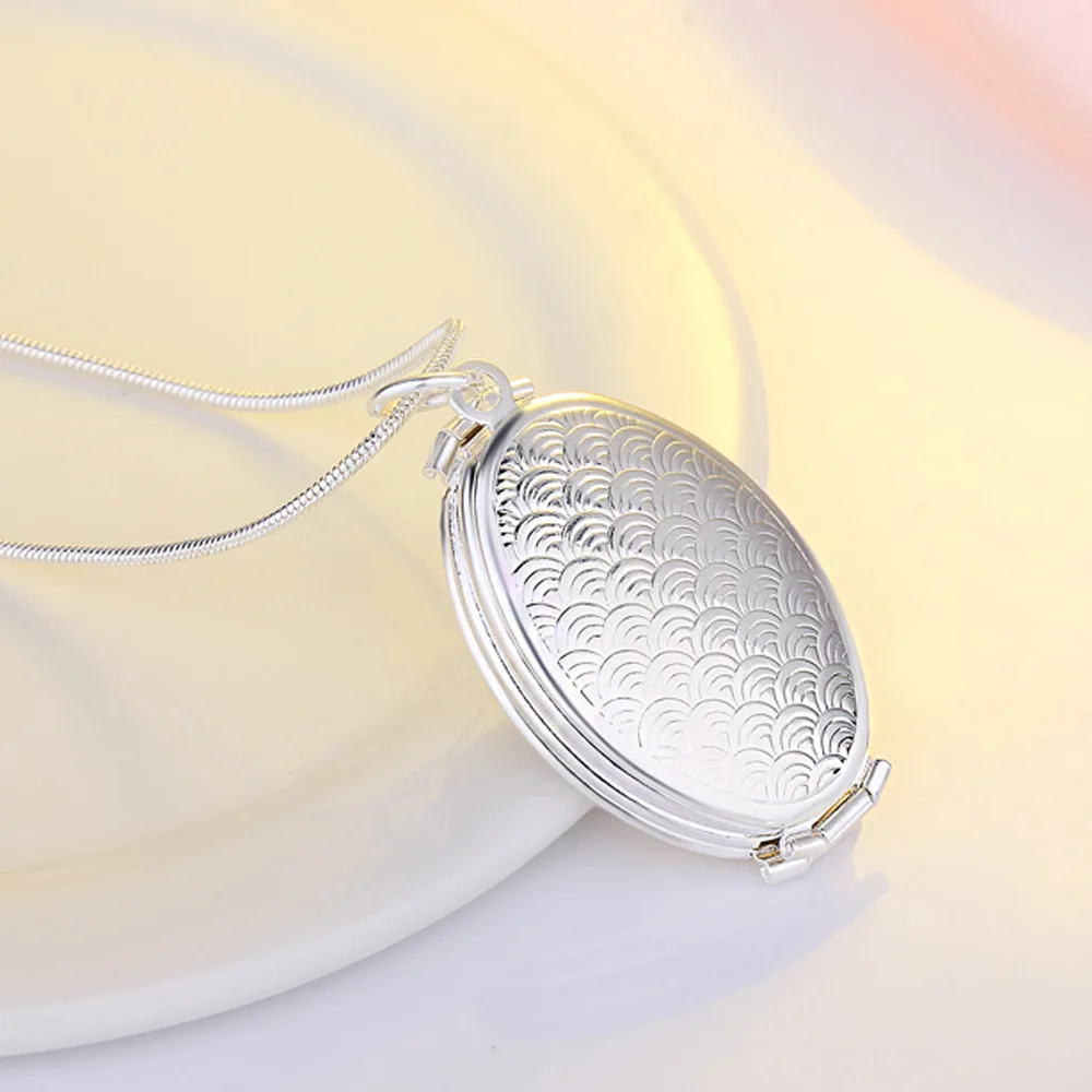 Новое твердое ожерелье из стерлингового серебра 925 пробы с цепочкой в виде змеи для женщин, ожерелье, ювелирные изделия, рыбья шкала, фото памятный кулон