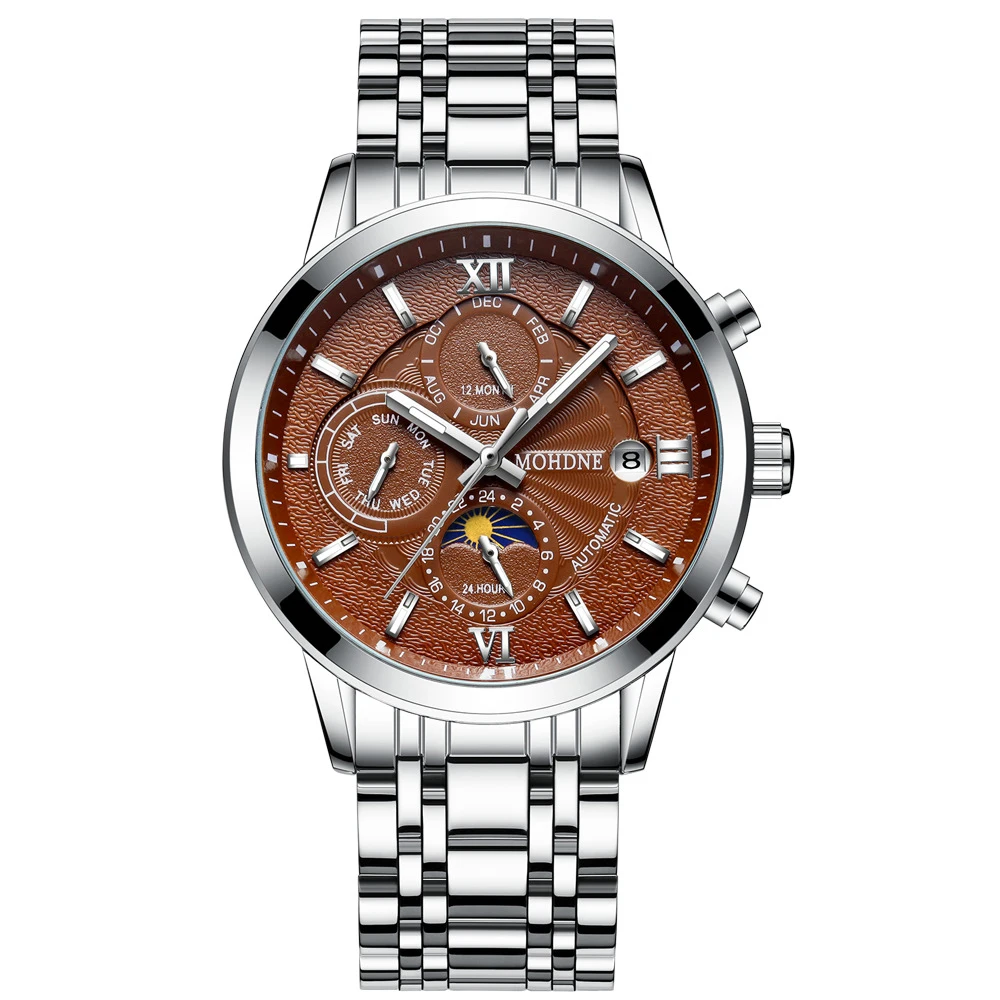

2019 Men's Watch Top Brand MOHDNE Luxury Multifunction Automatic Watch Male Clock Date Week Month Display Mechanical Watches