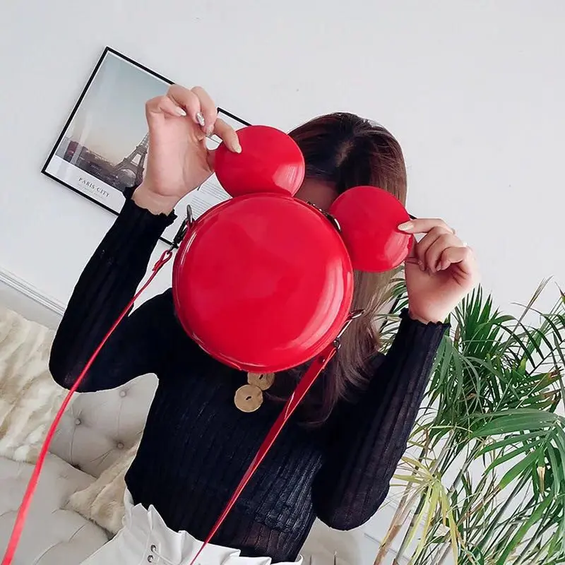  New Fashion Design Women Mickey Shaped Bag Cute Funny Women Evening Bag Clutch Purse Chain Shoulder - 32886084963