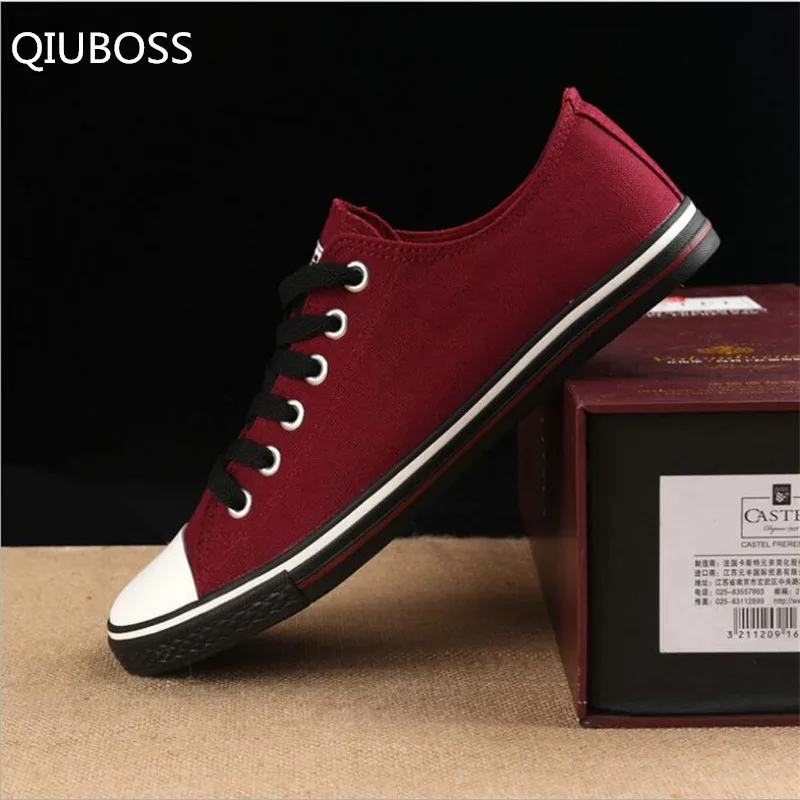 

Spring and autumn Fashion High Quality Men Canvas Shoes Low top Men's Casual Shoes Breathable Canvas Man Lace up Sneakers Q381