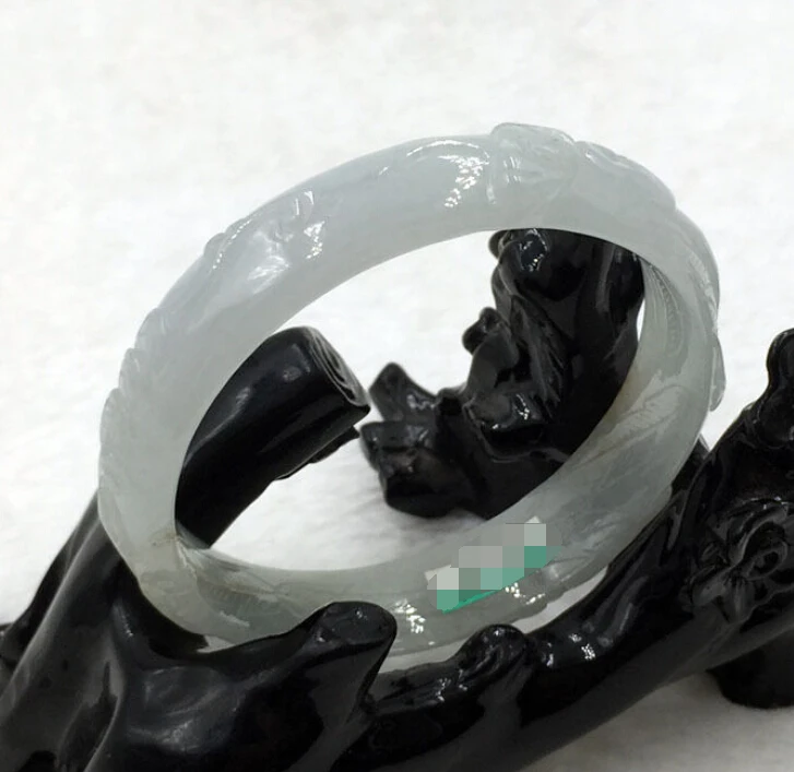 

0380 Certified Grade A Natural Green Jadeite Jade Bracelet Bangle