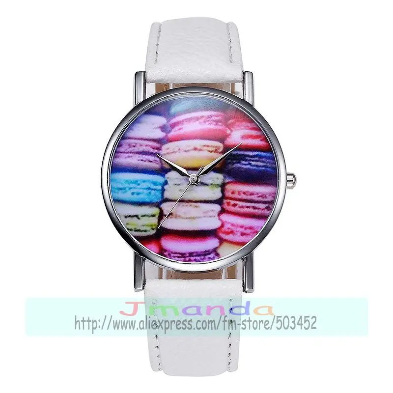 100 шт./лот эксклюзивный стиль циферблат для торта серебряный корпус кожаные часы