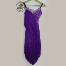 Стиль Костюмы для латинских танцев сексуальное платье для латинских танцев с бриллиантами и кисточками для женщин, детский конкурс латиноамериканских танцев, платья S-4XL