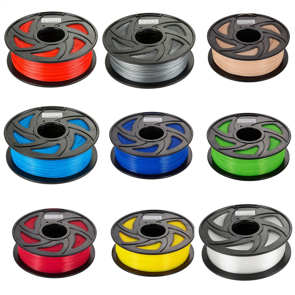 

3D Drucker 1kg Filament Rolle PLA 1.75mm Schwarz Transparent Gelb Rot Camouflage